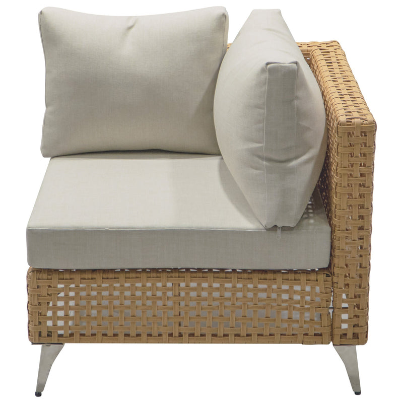 K&K 8-Piece Patio Furniture Set with Fire Pit Table