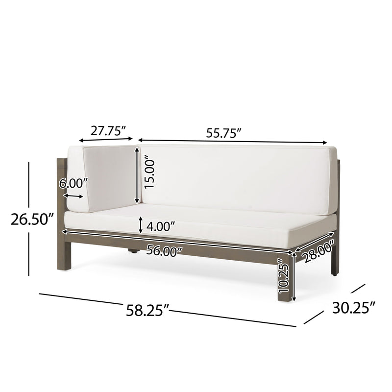 Brava X-Back 4-Piece White Outdoor Sofa Set