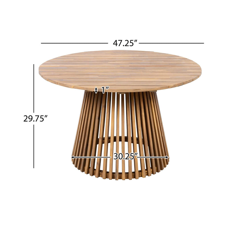 Alora Premium 5-Piece Acacia Wooden Outdoor Furniture Patio Set With Dining Chairs And Table (SAK70445)