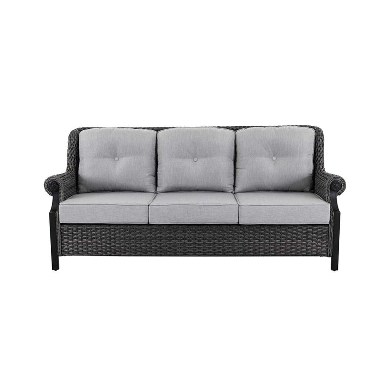 Lassen wicker living room set: 1 three-seater sofa and 2 swivel rocking chairs