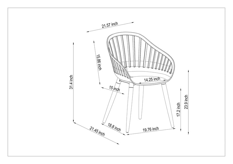 Portals Light C-shape Chair Set