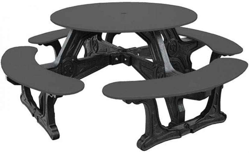 Cantina Round Table Outdoor Seating - Durable Outdoor Seating for 8