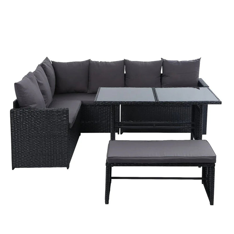 Gardeon Outdoor Furniture Dining Setting Sofa Set Lounge Wicker 8