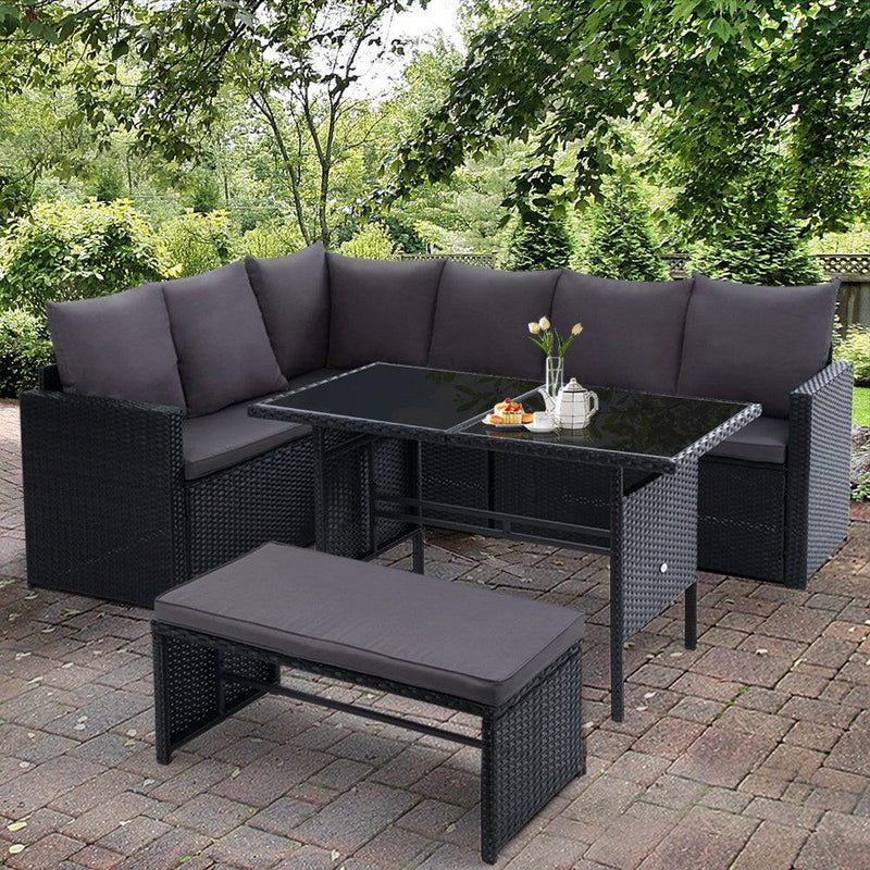 Gardeon Outdoor Furniture Dining Setting Sofa Set Lounge Wicker 8