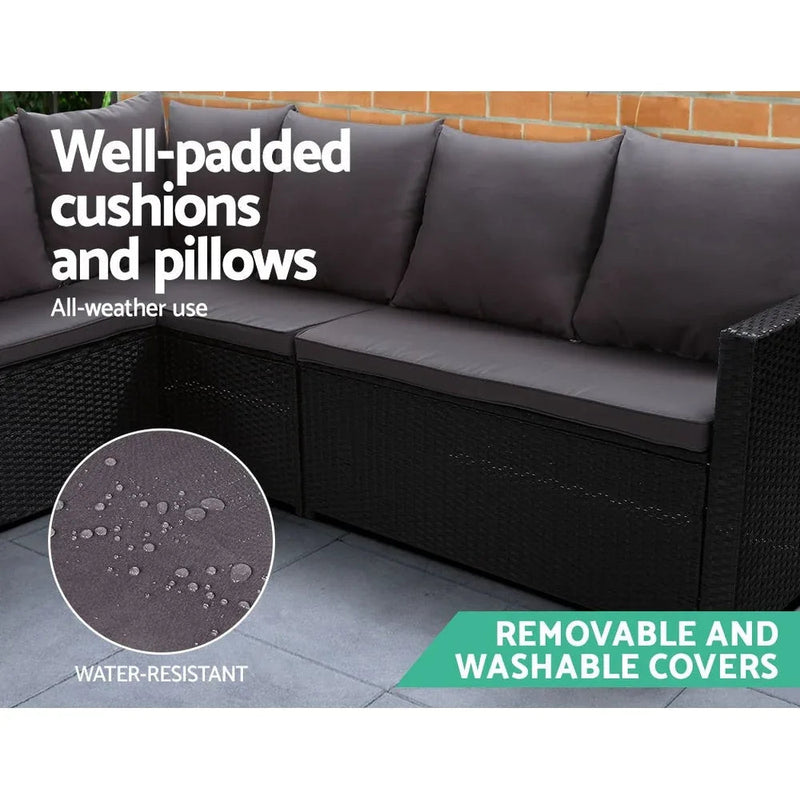 Gardeon Outdoor Furniture Dining Setting Sofa Set Wicker 8 Seater