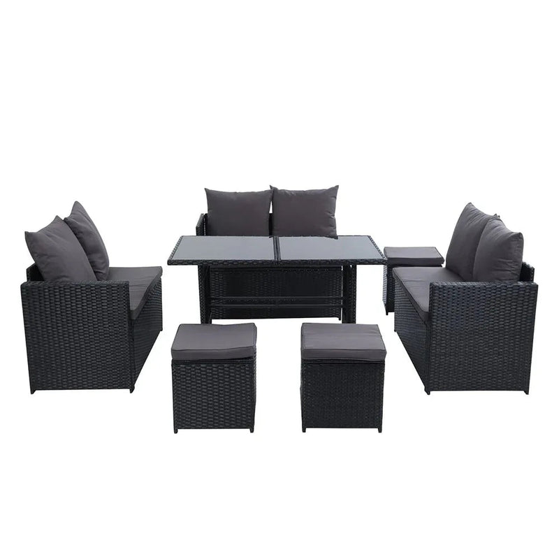 Gardeon Outdoor Furniture Dining Setting Sofa Set Wicker 9 Seater