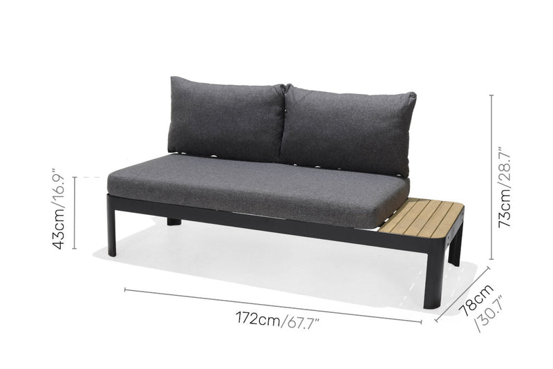 Portals Dark Modular Sofa 3pc Set