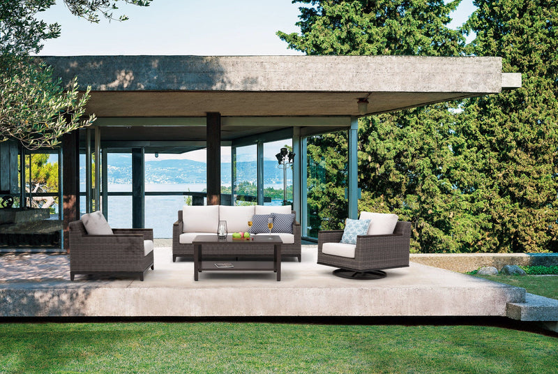 Owens 4-Piece Aluminum Living Room Set With Swivel Chairs