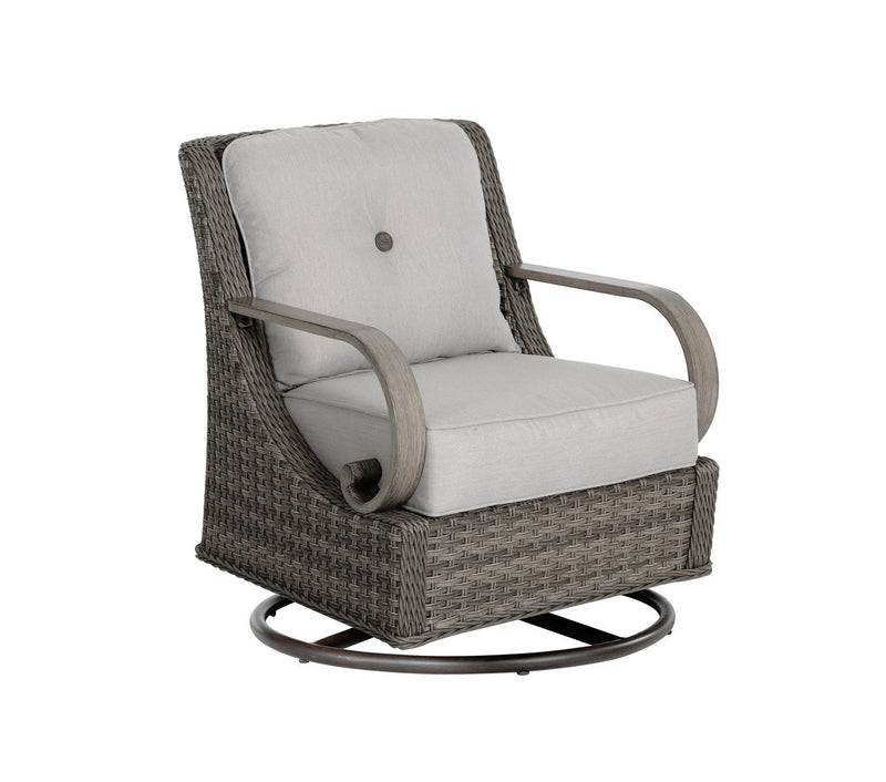 Brooks 4-Piece Aluminum Living Room Set With Swivel Chairs