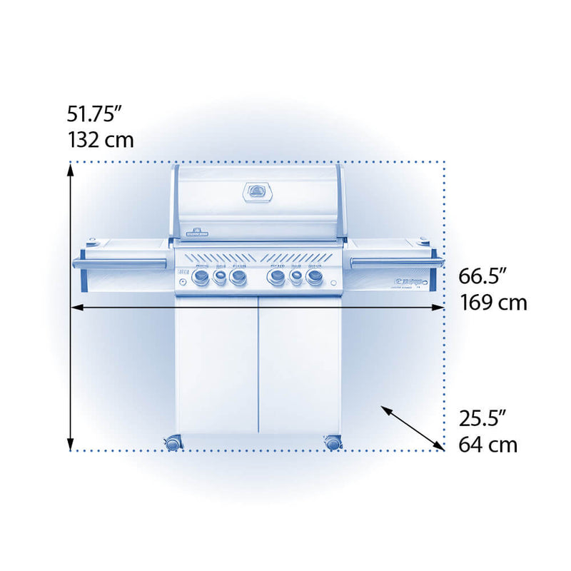 Patio Elegance Grill Prestige PRO 500 RSIB Gas Grill with Infrared Side and Rear Burners