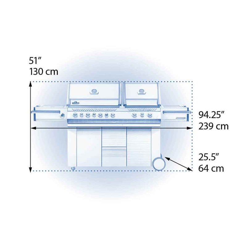 Patio Elegance Gas Grill Prestige PRO 825 RSBI with Power Side Burner and Infrared Features