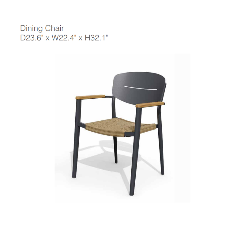 Gin 5-Piece Wicker Dining Set
